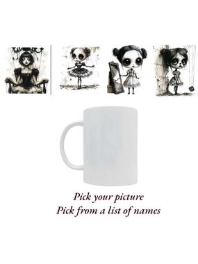 Gothic Retro Horror DTF UV Vinyl Mug